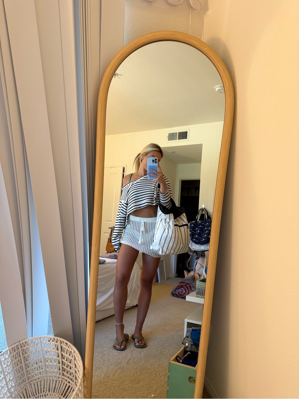 Striped Crop Top altridge state top – Black & White